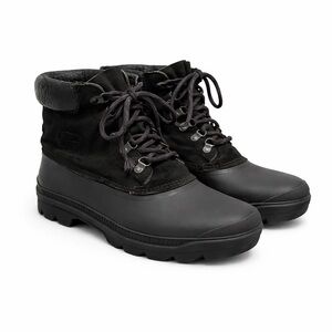 Size 13 Vintage Sorel Leather Black Winter Boots